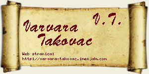 Varvara Takovac vizit kartica